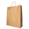 PAPSTAR 25 Tragetaschen, Papier 40 Cm X 32 Cm X 12 Cm Braun Mit Gedrehtem Tragegriff