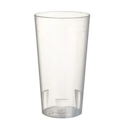 PAPSTAR 10 Mehrweg-Trinkbecher 0,4 L Ø 7,5 Cm · 14,5 Cm Transluzent Unzerbrechlich
