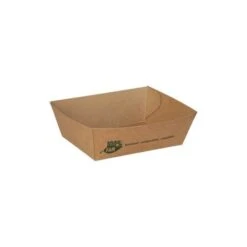 PAPSTAR 800 Snacktrays, Pappe "pure" 3,5 Cm X 7 Cm X 9 Cm Braun "100% Fair" Klein