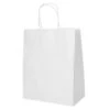 PAPSTAR 25 Tragetaschen, Papier 44 Cm X 32 Cm X 17 Cm Weiss Mit Gedrehtem Tragegriff