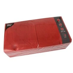 1000 Servietten, 3-lagig 1/4-Falz 40 Cm X 40 Cm Rot