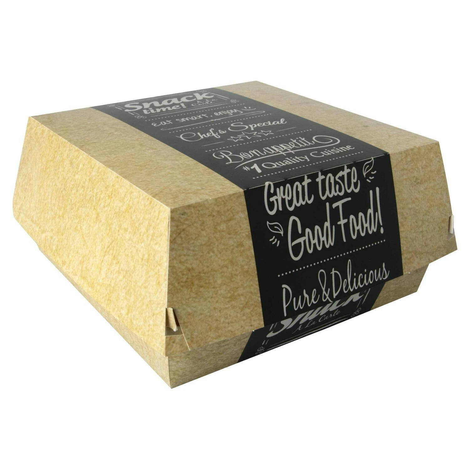 PAPSTAR 50 Burgerboxen, Pappe "pure" 8,5 Cm X 18,5 Cm X 18,5 Cm "Good Food" XXL 2 PAPSTAR 50 Burgerboxen, Pappe "pure" 8,5 Cm X 18,5 Cm X 18,5 Cm "Good Food" XXL – Bild 2