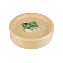 PAPSTAR 500 Teller, Zuckerrohr "pure" Ungeteilt Ø 26 Cm · 2 Cm Natur -Papstar 3ea9ad8e d1fa 4d9f aa04 dc65061b580d