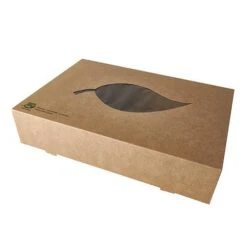 PAPSTAR 10 Transport- Und Catering-Kartons, Pappe "pure" 8 Cm X 55,7 Cm X 37,6 Cm Braun "100% Fair" Mit Sich