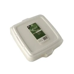 PAPSTAR 25 Deckel, Zuckerrohr "pure" 2 Cm X 23,6 Cm X 23,6 Cm Weiss -Papstar 45ad8819 de74 4734 9efd e9ab48647285