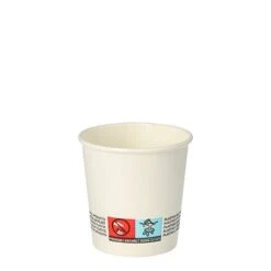 PAPSTAR 50 Trinkbecher, Pappe 0,1 L Ø 6 Cm · 6 Cm Weiss