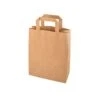 PAPSTAR 50 Tragetaschen, Papier 28 Cm X 22 Cm X 10 Cm Braun Mit Tragegriff