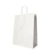 PAPSTAR 25 Tragetaschen, Papier 35 Cm X 26 Cm X 12 Cm Weiss Mit Gedrehtem Tragegriff
