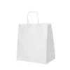 PAPSTAR 25 Tragetaschen, Papier 27 Cm X 32 Cm X 17 Cm Weiss Mit Gedrehtem Tragegriff