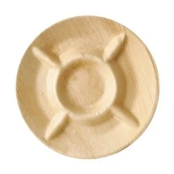 PAPSTAR 36 Teller, Palmblatt "pure" 5-geteilt Ø 24,5 Cm · 2 Cm