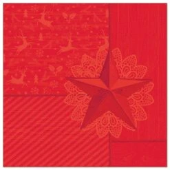 PAPSTAR 250 Servietten "ROYAL Collection" 1/4-Falz 40 Cm X 40 Cm Rot "Rising Star"