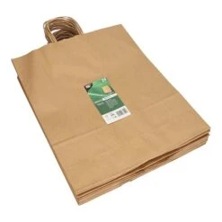 PAPSTAR 25 Tragetaschen, Papier 40 Cm X 32 Cm X 12 Cm Braun Mit Gedrehtem Tragegriff -Papstar 9397a492 4bbb 48d7 ba98 74533f7e2bd4