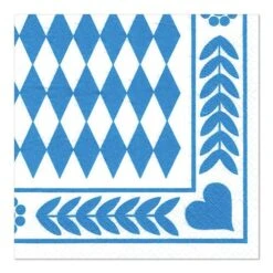 PAPSTAR 50 Servietten, 3-lagig 1/4-Falz 40 Cm X 40 Cm "Bayrisch Blau" -Papstar 93f0eb23 279a 4577 acb8 49d6819e67a7 1