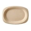 PAPSTAR 500 Teller, Zuckerrohr "pure" Oval 23 Cm X 16 Cm X 2 Cm Natur