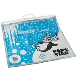 PAPSTAR 75 Tiefkühltragetaschen, LDPE 18 L 52 Cm X 52 Cm "Frosty Times"