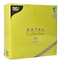 PAPSTAR 50 Servietten "ROYAL Collection" 1/4-Falz 40 Cm X 40 Cm Limonengrün 12 PAPSTAR 50 Servietten "ROYAL Collection" 1/4-Falz 40 Cm X 40 Cm Limonengrün -Papstar 9dff4523 1e9c 49b1 b6ea c9c834080792