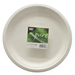 PAPSTAR 500 Teller, Zuckerrohr "pure" Ungeteilt Ø 26 Cm · 2 Cm Weiss -Papstar 9ef3a84b 5643 462f 9c7b 6e2f24d829cd