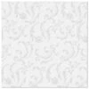 PAPSTAR 50 Servietten "ROYAL Collection" 1/4-Falz 40 Cm X 40 Cm Weiss "Damascato"