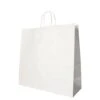 PAPSTAR 25 Tragetaschen, Papier 35 Cm X 35 Cm X 14 Cm Weiss Mit Gedrehtem Tragegriff