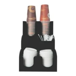 Spender-System Für Coffee ToGo Becher Deckel Rührstäbchen Und Zubehör Schwarz -Papstar aede9077 90c2 4a5c 9d7a 6b42df763d80 1