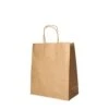 PAPSTAR 25 Tragetaschen, Papier 28 Cm X 22 Cm X 10 Cm Braun Mit Gedrehtem Tragegriff