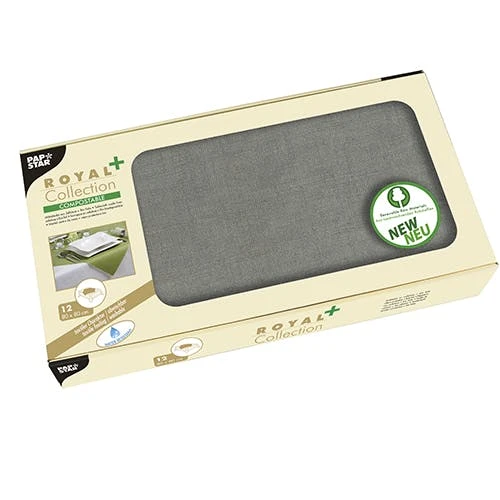 PAPSTAR 12 Mitteldecken, Stoffähnlich, PV-Tissue "ROYAL Collection Plus" 80 Cm X 80 Cm Champagner 3 PAPSTAR 12 Mitteldecken, Stoffähnlich, PV-Tissue "ROYAL Collection Plus" 80 Cm X 80 Cm Champagner – Bild 3