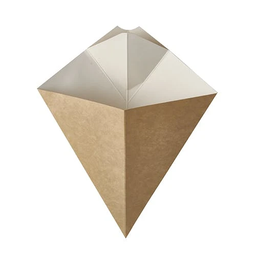 PAPSTAR 500 Pommes-Frites-Spitztüten Mit Dip-Ecke, Pappe "pure" 19,5 Cm X 16,5 Cm Braun/weiss Füllinhalt 100 4 PAPSTAR 500 Pommes-Frites-Spitztüten Mit Dip-Ecke, Pappe "pure" 19,5 Cm X 16,5 Cm Braun/weiss Füllinhalt 100 – Bild 4