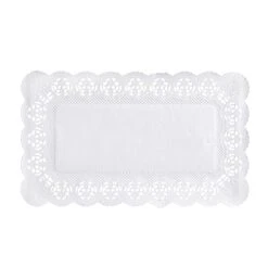 2000 Spitzenpapiere Eckig 30 Cm X 18 Cm Weiss