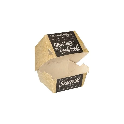 PAPSTAR 400 Burgerboxen, Pappe "pure" 7 Cm X 8 Cm X 8 Cm "Good Food" Mini 2 PAPSTAR 400 Burgerboxen, Pappe "pure" 7 Cm X 8 Cm X 8 Cm "Good Food" Mini – Bild 2