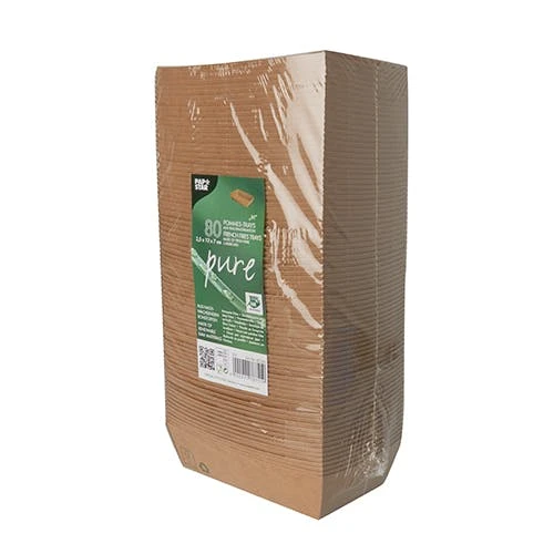 PAPSTAR 80 Snacktrays, Pappe "pure" 3,5 Cm X 7 Cm X 12 Cm Braun "100% Fair" Mittel 6 PAPSTAR 80 Snacktrays, Pappe "pure" 3,5 Cm X 7 Cm X 12 Cm Braun "100% Fair" Mittel – Bild 6