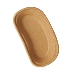 PAPSTAR 300 Schalen, Agrarreste "pure" Oval 4,5 Cm X 13,5 Cm X 25 Cm