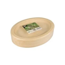PAPSTAR 500 Teller, Zuckerrohr "pure" Oval 26 Cm X 20 Cm X 2 Cm Natur -Papstar badaaf2c da7d 45e2 993a 1e540a7a0940