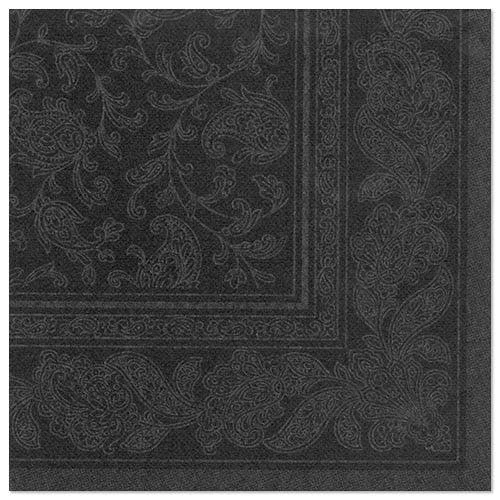PAPSTAR 50 Servietten "ROYAL Collection" 1/4-Falz 40 Cm X 40 Cm Schwarz 2 PAPSTAR 50 Servietten "ROYAL Collection" 1/4-Falz 40 Cm X 40 Cm Schwarz – Bild 2