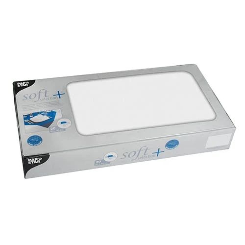 PAPSTAR 20 Mitteldecken, Stoffähnlich, Vlies "soft Selection Plus" 100 Cm X 100 Cm Weiss 3 PAPSTAR 20 Mitteldecken, Stoffähnlich, Vlies "soft Selection Plus" 100 Cm X 100 Cm Weiss – Bild 3