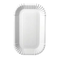 PAPSTAR 600 Schalen, Pappe "pure" Eckig 15 Cm X 23 Cm X 2 Cm Weiss