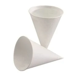 PAPSTAR 200 Spitzbecher, Zuckerrohrpapier 120 Ml Ø 7,5 Cm · 10,5 Cm Weiss