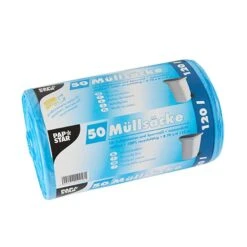 500 Müllsäcke, HDPE 120 L 110 Cm X 70 Cm Blau -Papstar cd5bfcd3 01d7 446c 8753 a255a4b613d4 3