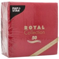 PAPSTAR 300 Servietten "ROYAL Collection" 1/4-Falz 25 Cm X 25 Cm Bordeaux -Papstar cf3e572e af80 44ea be24 d56d5042d5d9