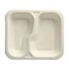 PAPSTAR 100 Siegelschalen, Zuckerrohr 2-geteilt 1000 Ml 4,2 Cm X 21,2 Cm X 25 Cm Weiss