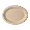 PAPSTAR 500 Teller, Zuckerrohr "pure" Oval 26 Cm X 20 Cm X 2 Cm Natur