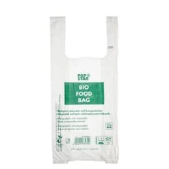 PAPSTAR 100 Hemdchen-Tragetaschen, Bio-Folie 55 Cm X 28 Cm X 20 Cm Transparent Knotenbeutel Auf Rolle -Papstar e1d61032 fb32 42d0 9e63 fe4454edb85e 3