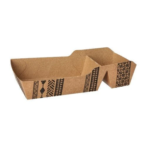 500x Pommes-Frites-Trays Pappe 2-geteilt Braun "Maori" 3,5x9,5x16,9 Cm Pommesbox Pommesschachtel 3 500x Pommes-Frites-Trays Pappe 2-geteilt Braun "Maori" 3,5x9,5x16,9 Cm Pommesbox Pommesschachtel – Bild 3