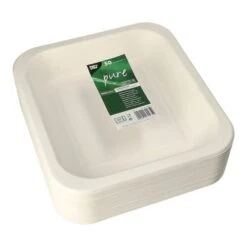 PAPSTAR 50 Siegelschalen, Zuckerrohr 1400 Ml 4,2 Cm X 24,5 Cm X 26,5 Cm Weiss -Papstar ea55dd01 bbe6 42e9 a4aa 8509a3ae5fd3
