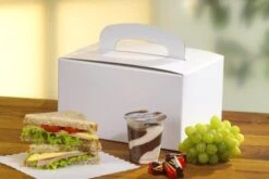 PAPSTAR 20 Lunch-Boxen, Pappe "pure" Eckig 12,5 Cm X 15,5 Cm X 22,5 Cm Weiss Mit Tragegriff -Papstar eff91dba 3ec6 4b65 9cc9 79a13a382c98