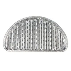 10x Alu-Grillpfannen Grillschalen BBQ Halbrund 32,5 X 19cm Wiederverwendbar