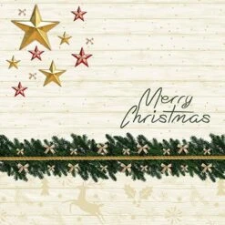 PAPSTAR 600 Servietten, 3-lagig 1/4-Falz 33 Cm X 33 Cm "Golden Star"