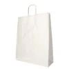 PAPSTAR 25 Tragetaschen, Papier 40 Cm X 32 Cm X 12 Cm Weiss Mit Gedrehtem Tragegriff