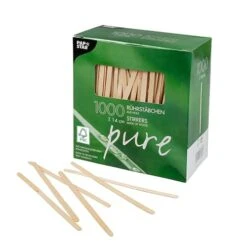 PAPSTAR 1000 Rührstäbchen, Holz "pure" 11 Cm X 5 Mm -Papstar f62bd195 4a15 41af afdf 264175c6a0b6 5