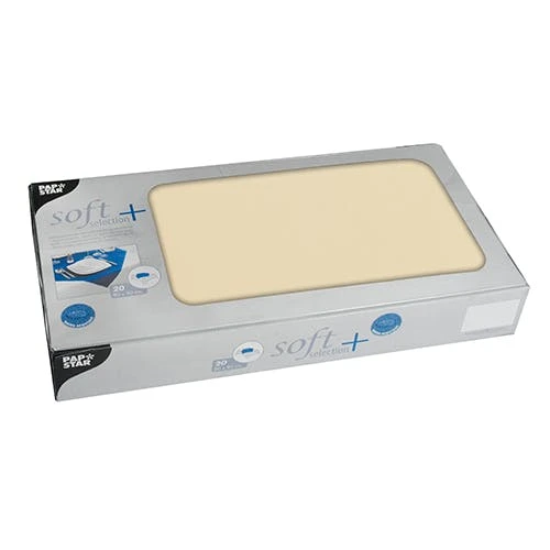 PAPSTAR 20 Mitteldecken, Stoffähnlich, Vlies "soft Selection Plus" 100 Cm X 100 Cm Champagner 3 PAPSTAR 20 Mitteldecken, Stoffähnlich, Vlies "soft Selection Plus" 100 Cm X 100 Cm Champagner – Bild 3