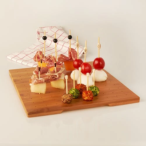PAPSTAR 5 Tray Für Fingerfood-Spieße, Bambus 25 Cm X 30 Cm 6 PAPSTAR 5 Tray Für Fingerfood-Spieße, Bambus 25 Cm X 30 Cm – Bild 6